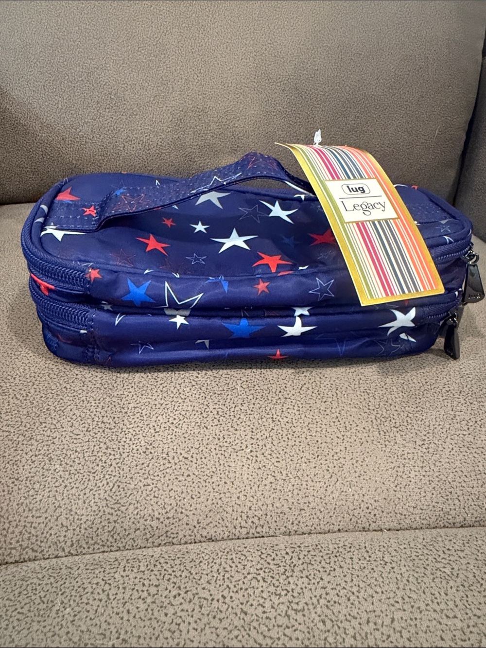 Lug Star-Spangled Banner double-decker cosmetic case new with tags - Picture 2 of 4